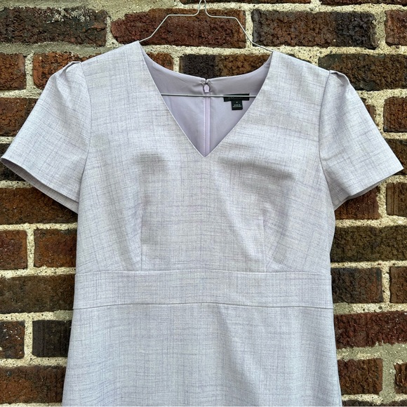 NWOT Ann Taylor Crosshatch Puff Sleeve Sheath Pencil Dress (work/professional) - Picture 5 of 9